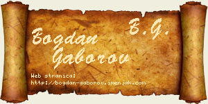 Bogdan Gaborov vizit kartica